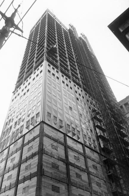 The Alcoa Building under
 construction in 1951.
