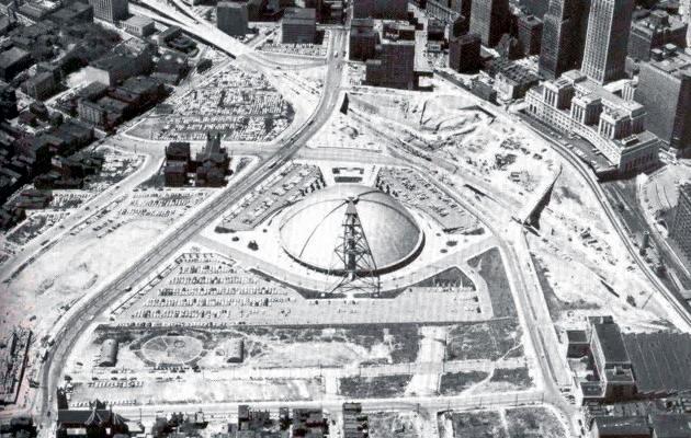 The Civic Arena on the
Lower Hill shortly after construction