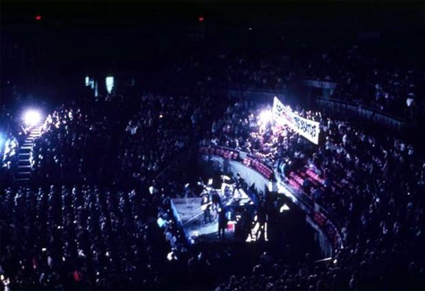The Beatles perform at the Pittsburgh Civic Arena.