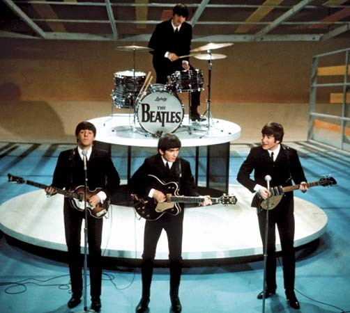 The Beatles played on the Ed Sullivan show on
February 9, 1964. Beatlemania had come to the U.S.