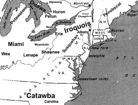 Colonial North America - 1648.