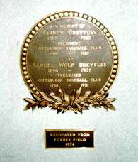 The Barney Dreyfuss Memorial