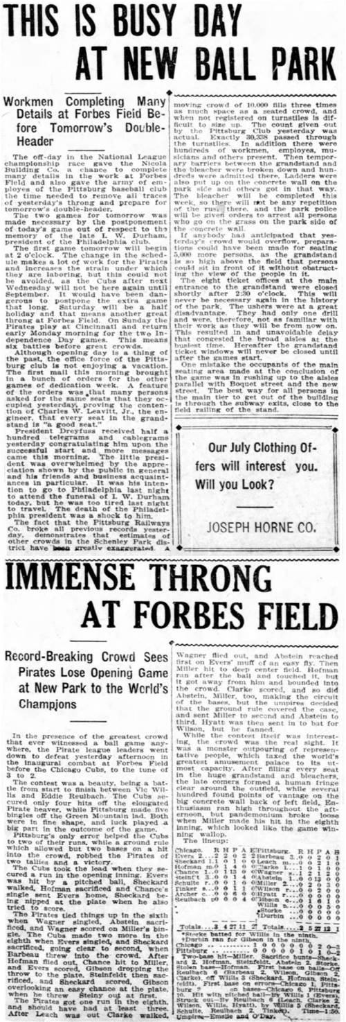 Pittsburgh Press July 1, 1909