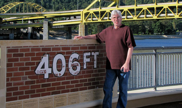 Doug Brendel by the Forbes Field wall
at the Tribute To Maz - September 2010.