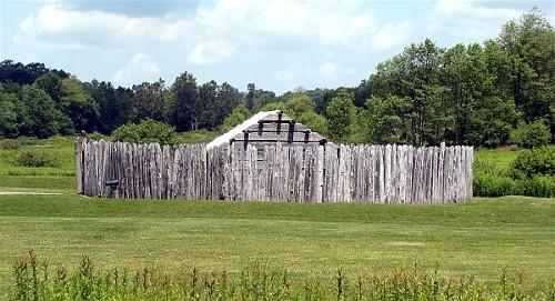 Major George Washington and his troops
 retreat from Fort Necessity - 1754