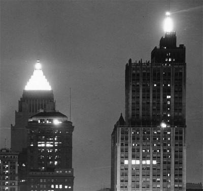 The beacon atop the Grant Building