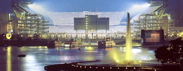 Heinz Field at night