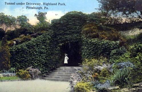 Bridge and
 tunnel in Highland Park under driveway