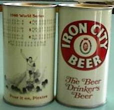 Iron City Beer can with tribute to 1960 World Series