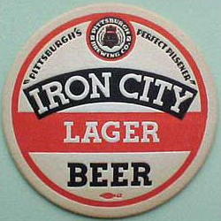 Old Iron City Beer coaster