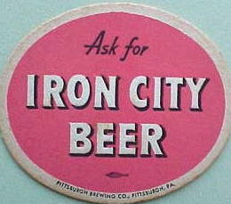 Old Iron City Beer coaster