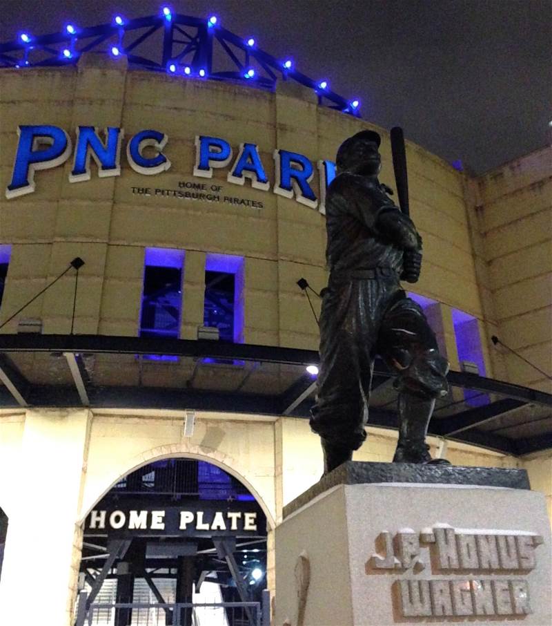 Statue of Honus Wagner outside
the main park entrance.