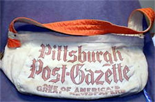 A delivery bag from the Post-Gazette.