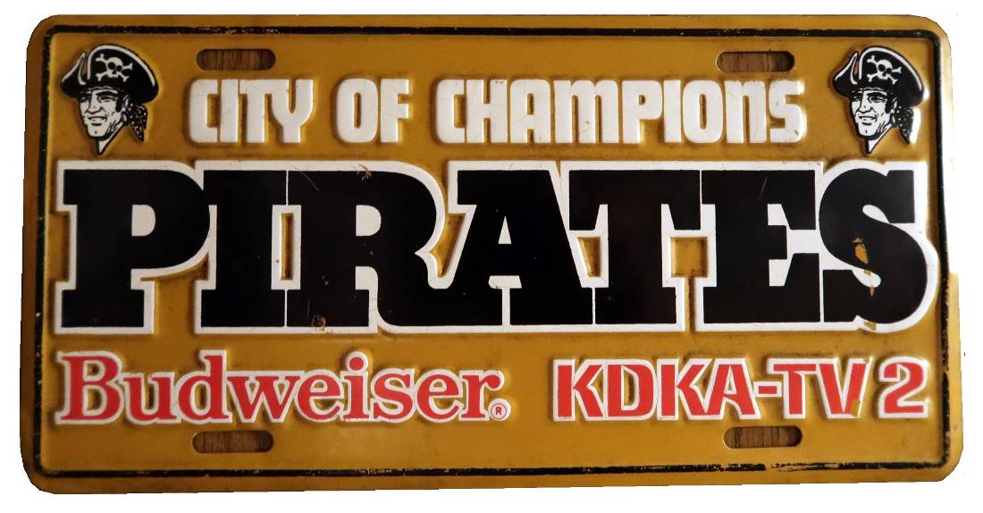 Pittsburgh Pirates 'City of Champions' license plate