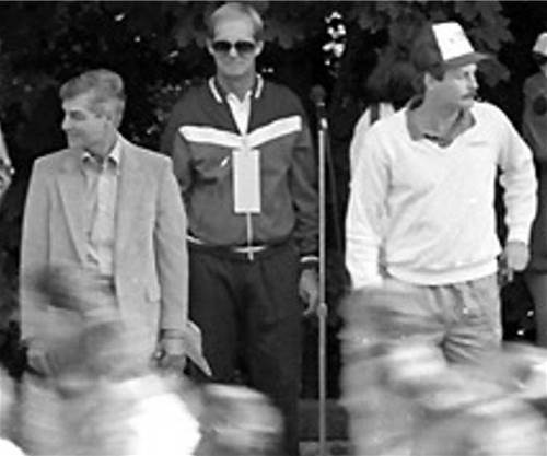 Richard S. Caliguiri and Mike Radley
at the Great Race start line.