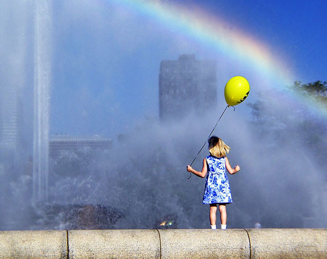 The fountain at Point State Park is as
good as a spring shower on a hot day.
