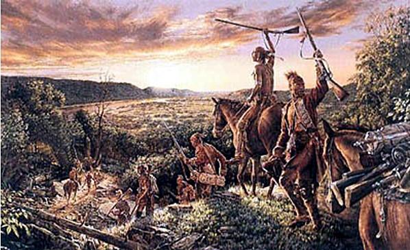 A war party raises the scalp halloo.