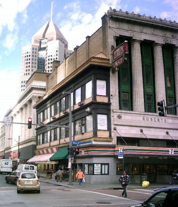 The Skinny Building on Forbes Avenue and Wood Street.