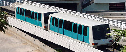 Skybus has evolved into the premier People-Moving System
in the world. Here is a modern version of a Skybus
train operated by the Tampa Airport Authority, one
of the original Westinghouse customers back in 1970.