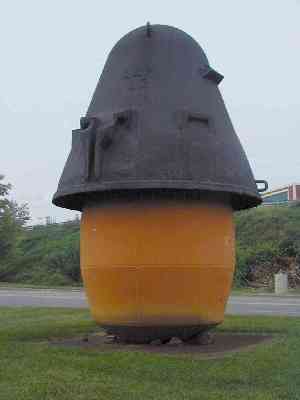 A bucket from a ladle car