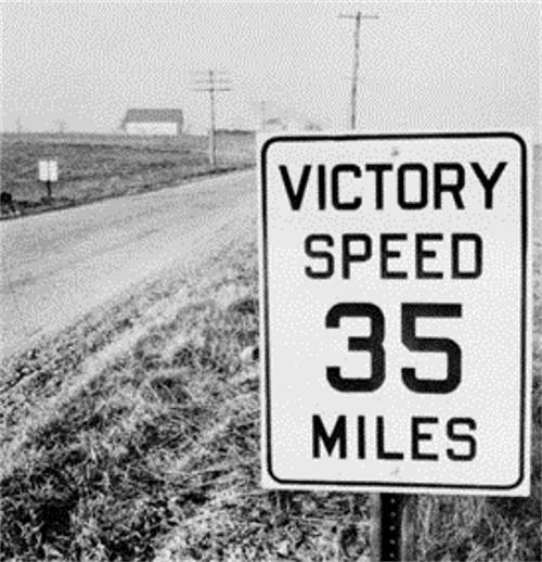 The National Victory Speed - 35mph.