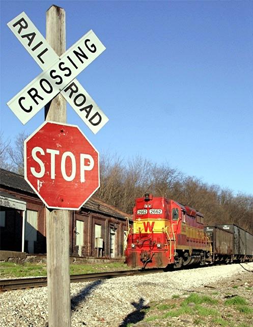 A railroad crossing in Bethel Park.