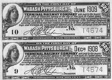 A Wabash Pittsburgh Terminal Railway Bond