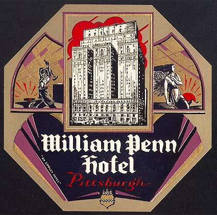 Luggage Tag from the William Penn Hotel