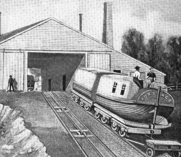 The Pennsylvania Canal and one of the many inclines
that brought the boats up and down the hills