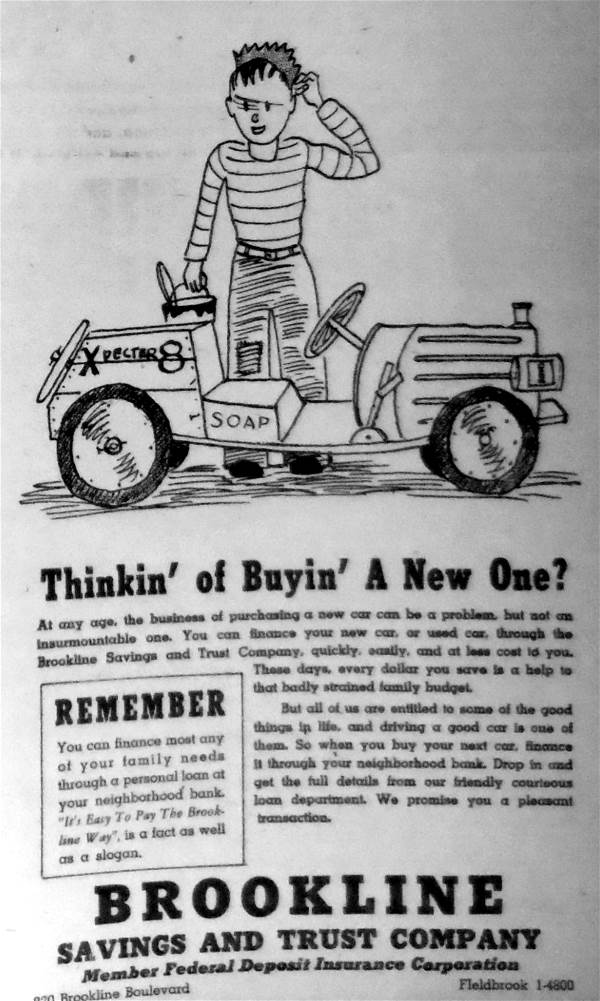 Brookline Savings and Trust Ad - 1966