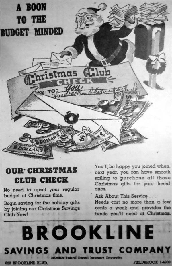 Brookline Savings and Trust Ad - 1966