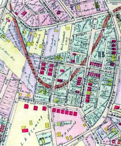 1925 Map showing Fleming Place Subplot.
