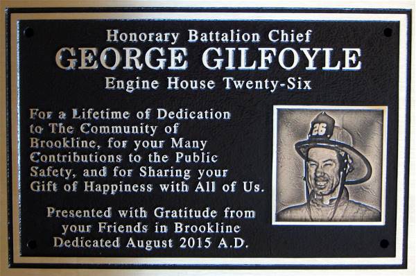 Bronze Plaque honoring George Gilfoyle.