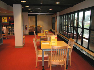 There are many windows in the new libary.