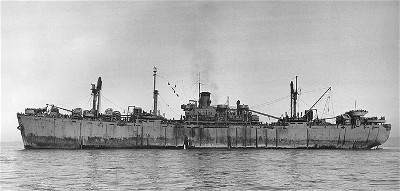 A Liberty Ship of the US Merchant Marine.