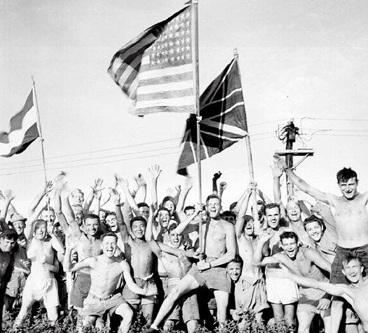 The 4th Marines were present for the
liberation of POW camps in Yokohama.