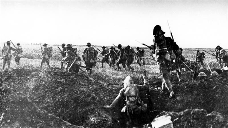 American troops on the attack