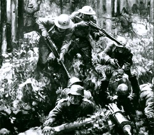 German stormtroopers at the Battle of
 the Marne.