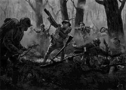American soldiers at the Battle of the Marne