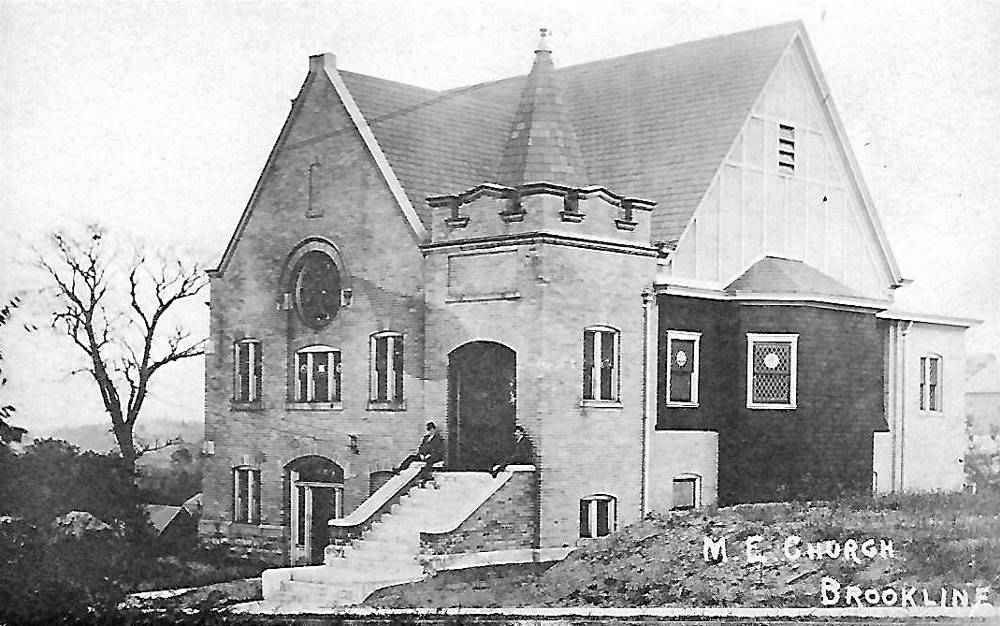 The original Brookline Methodist Church - 1909.