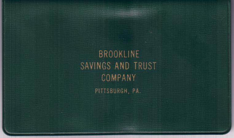 Passbook from the Brookline Savings and Trust