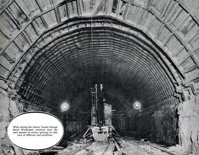The Steel
 Ribbing lining the inside of the Liberty Tunnels