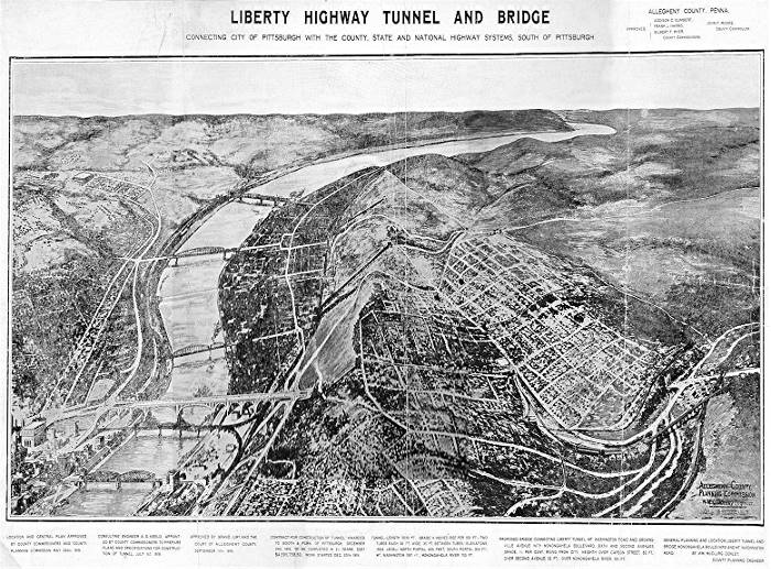 Liberty Highway Tunnel and Bridge - 1919.