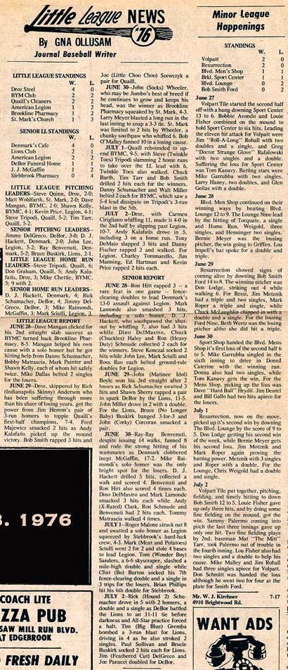 Brookline
 Journal dated July 8, 1976