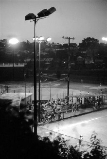 The view from the hillside
next to the old Senior field.
