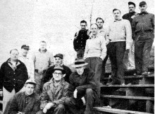 Sam Bryen and the Little League
coaches at try-outs in 1959.