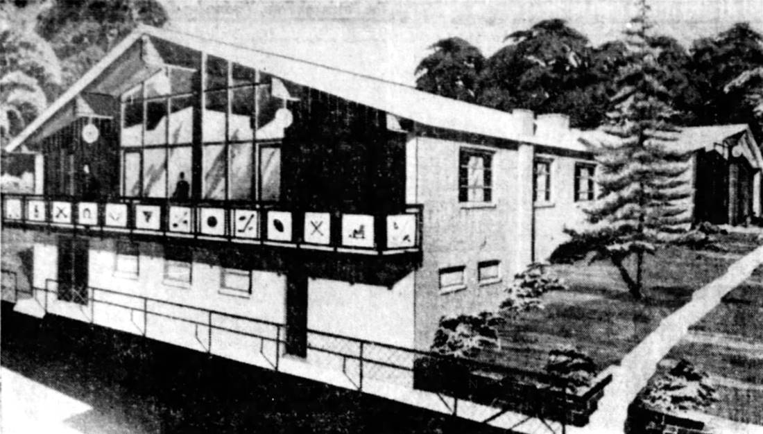 Artist's conception of new Brookline Recreation Center - 1962.