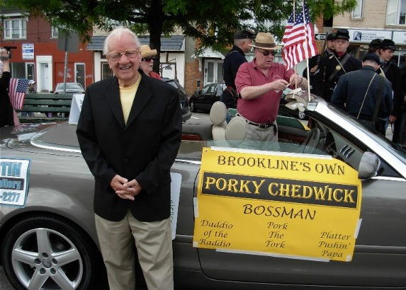 Porky Chedwick at the Memorial Day
Parade on Brookline Boulevard, 2008