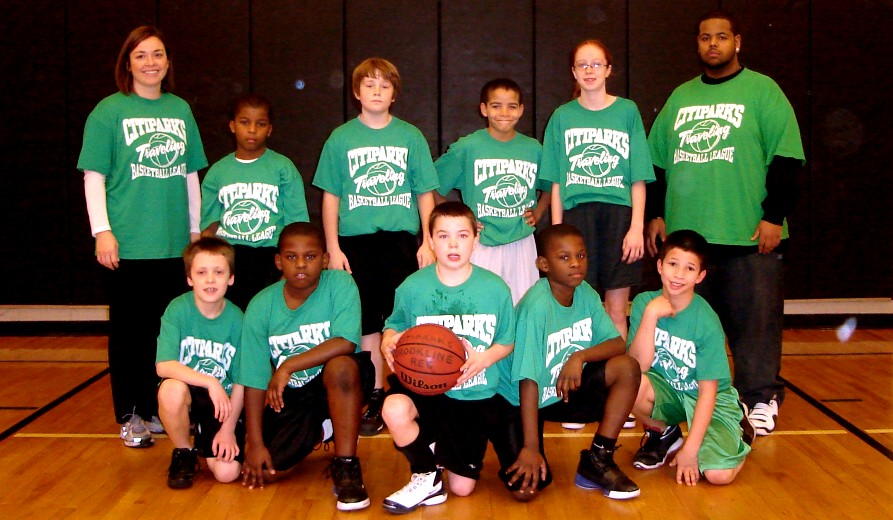 Brookline's 11-Under Citiparks
basketball team - January 2008.