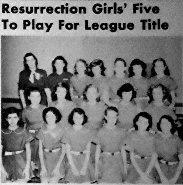 Resurrection School Girl's Basketball - 1952